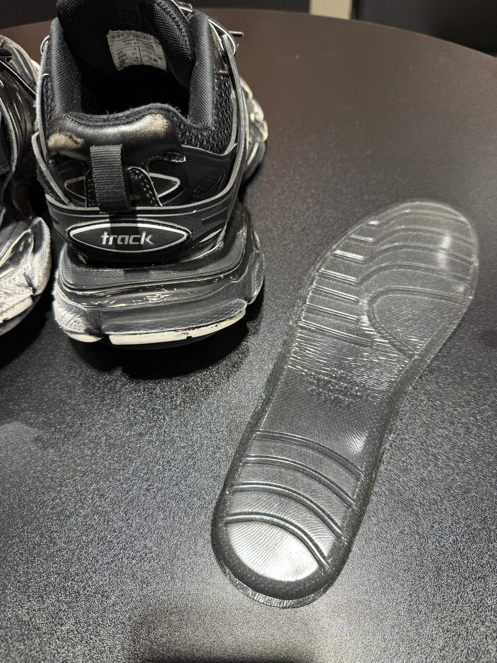 Balenciaga Faded Black Track Runner Size 8