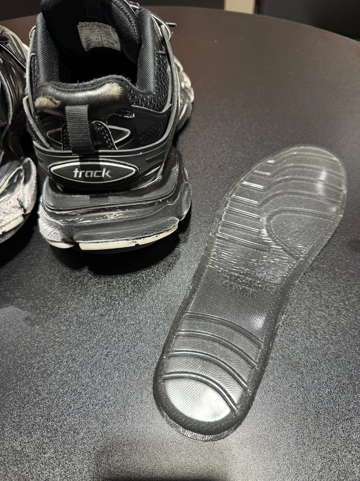 Balenciaga Faded Black Track Runner Size 8