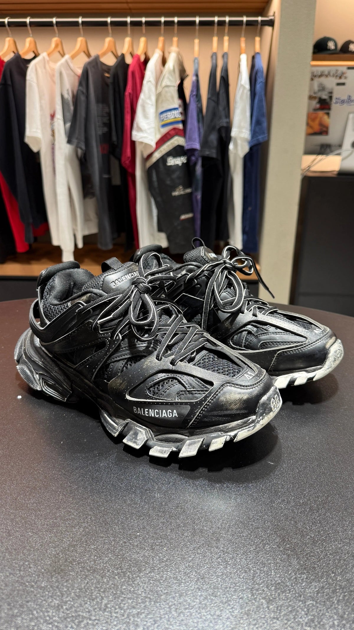 Balenciaga Faded Black Track Runner Size 8