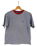 Womens Vintage Polo Ralph Lauren Blue Red Striped Tee product image 1