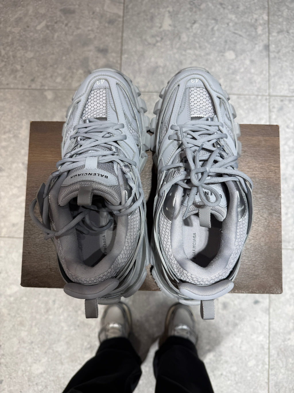 Balenciaga Medium Grey Track Runners Size 10