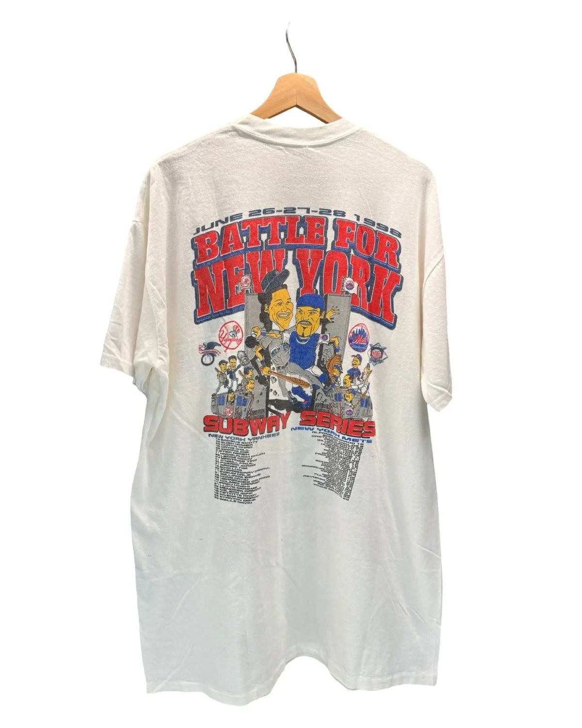 Vintage 1998 Rare Yankees vs Mets Battle for New York Tee product image 2