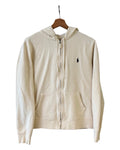Vintage Polo Ralph Lauren Cream Zip Up Hoodie product image 1