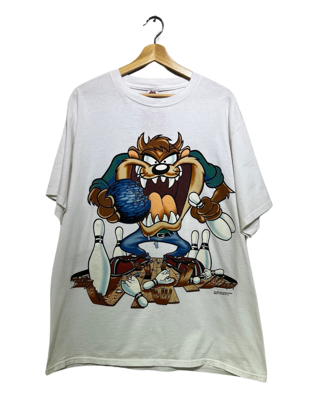 Vintage 1995 Taz Looney Tunes Bowling Double Sided Tee product image 1