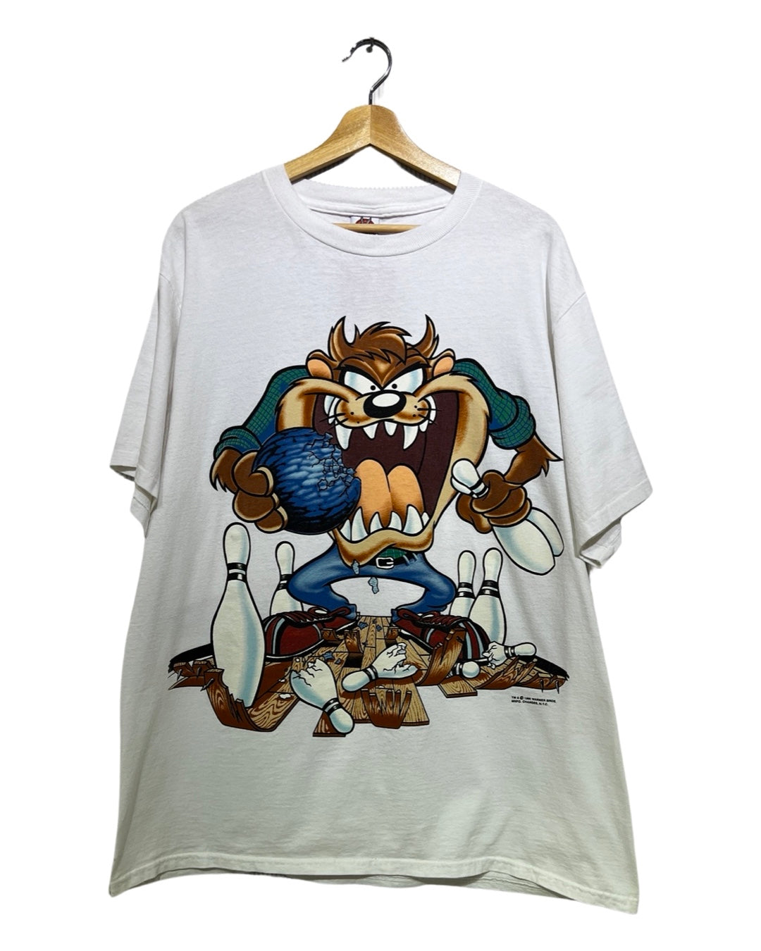 Vintage 1995 Taz Looney Tunes Bowling Double Sided Tee product image 1