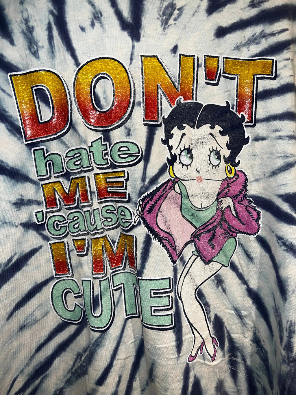 Vintage 2003 Betty Boop Don't Hate Me Tie Dye Tee product image 2