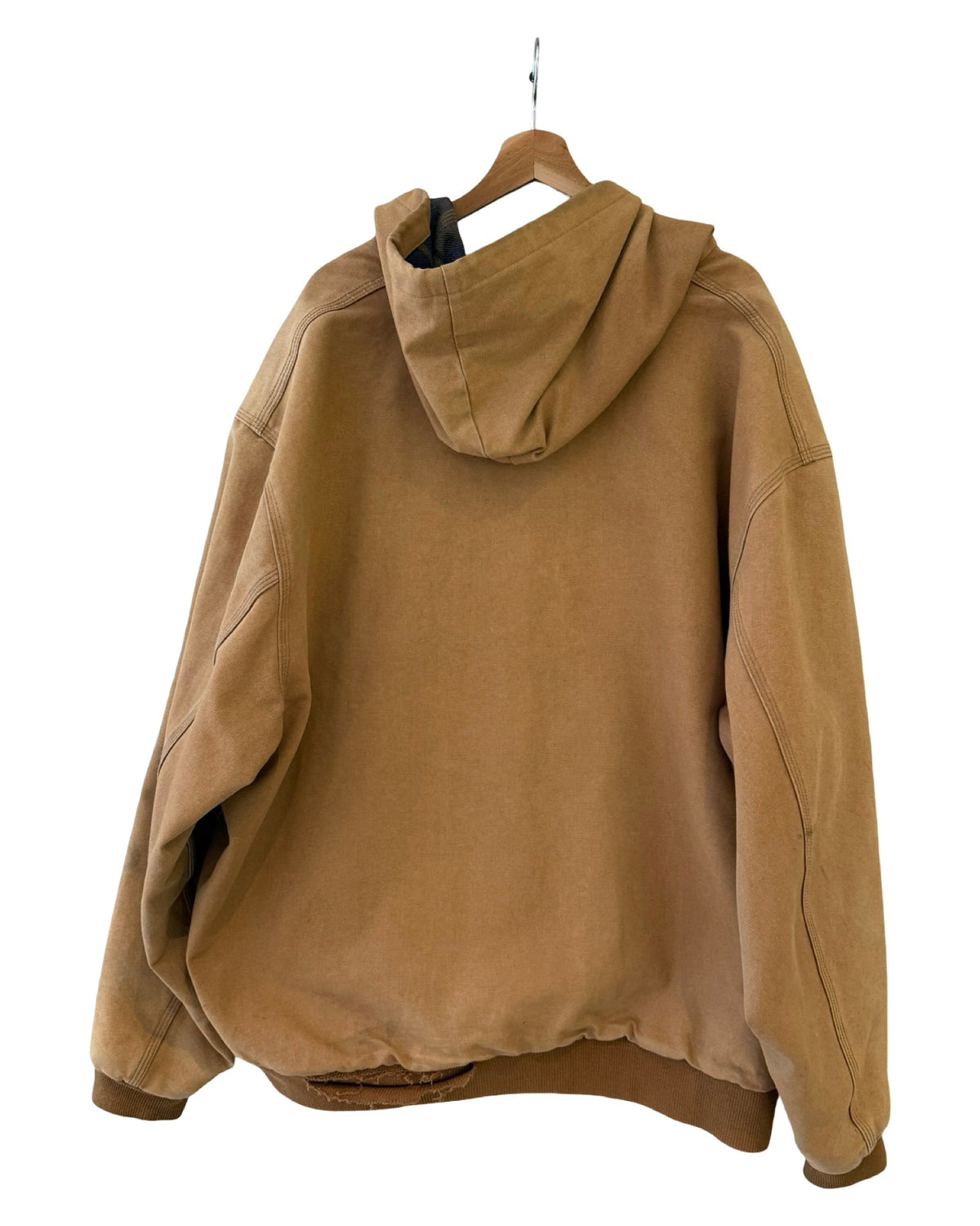 Vintage Carhartt Tan Flannel Lined Hooded Jacket product image 2