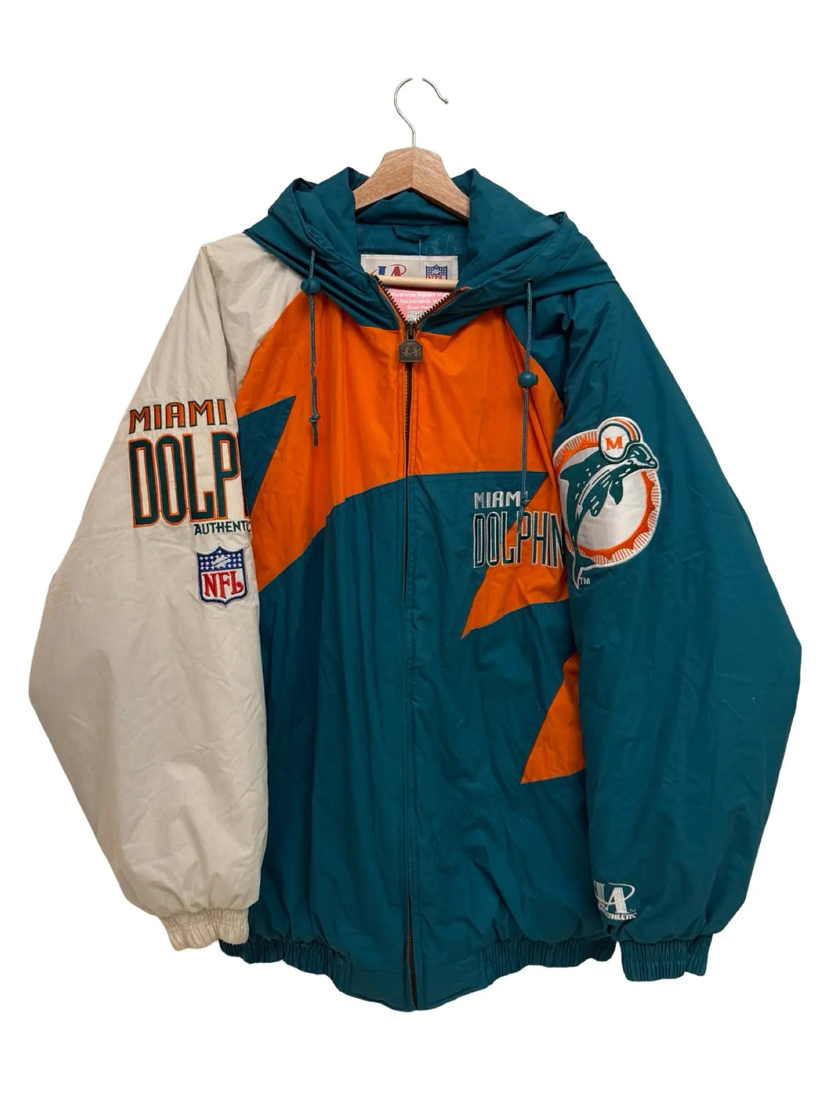 Vintage 90s Miami Dolphins Logo Athletics Sharktooth Jacket product image 1