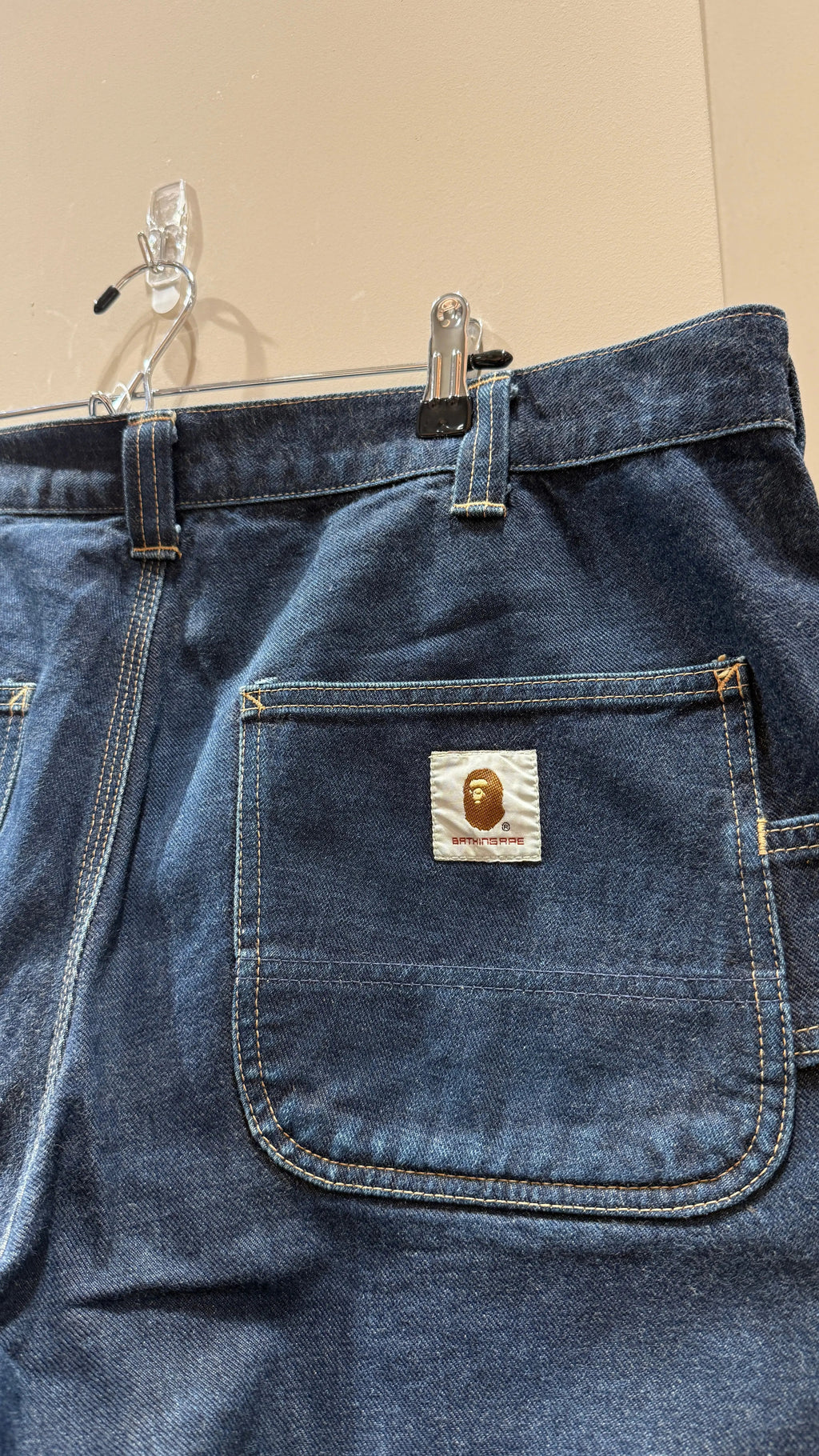 Rare y2k BAPE Baggy Carpenter Denim Jeans size 38