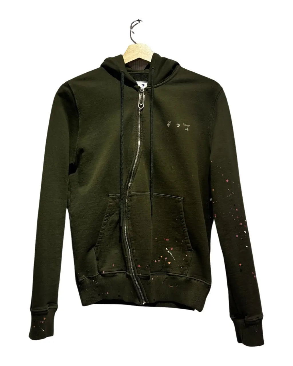 Archive Off-White Virgil Paint Splatter Zip Up Hoodie product image 1