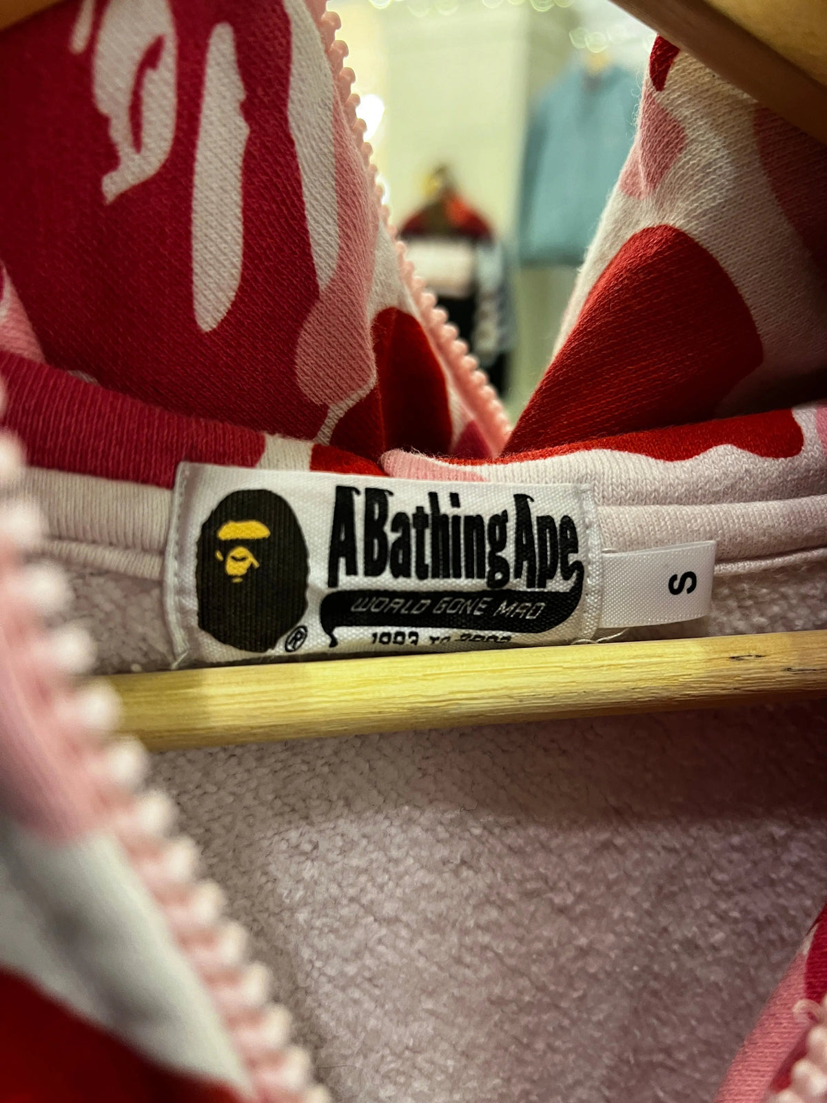 Vintage Bape A Bathing Ape Pink ABC Camo Full Zip Hoodie product image 3