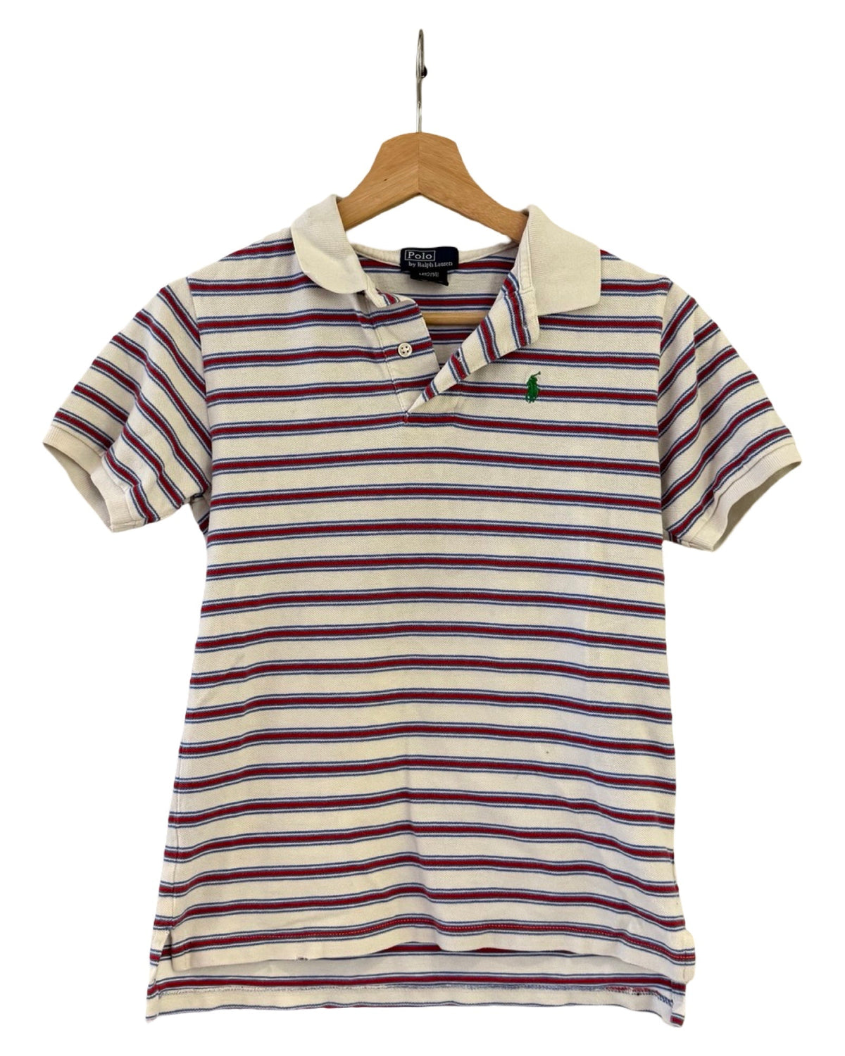 Womens Vintage Polo Ralph Lauren Red Blue Striped Shirt product image 1