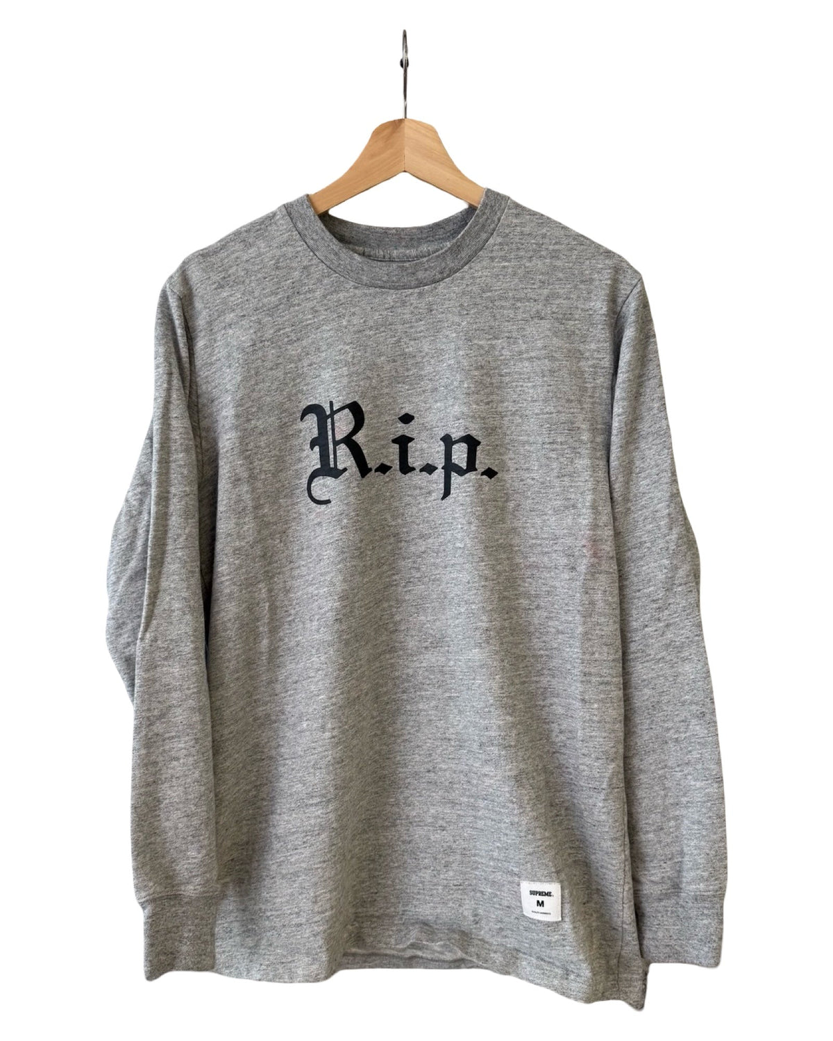Vintage 2016 Supreme RIP Cut & Sew Long Sleeve Tee product image 1