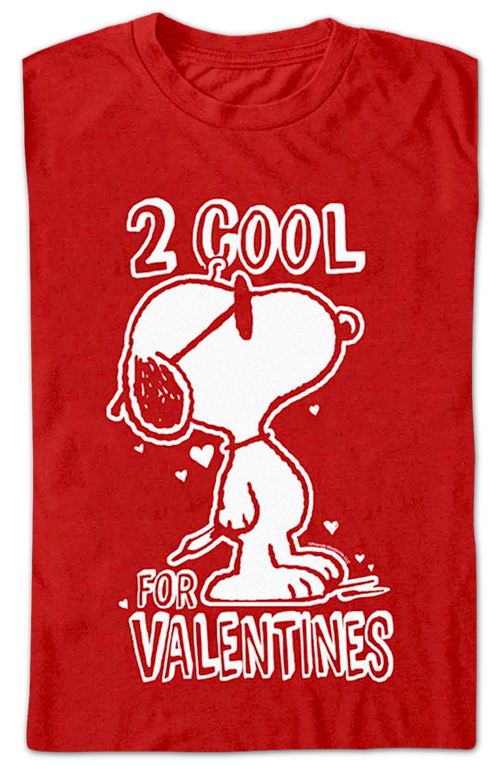 2 Cool For Valentines Peanuts T-Shirt product image 2