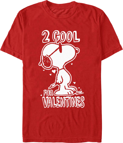 2 Cool For Valentines Peanuts T-Shirt product image 1