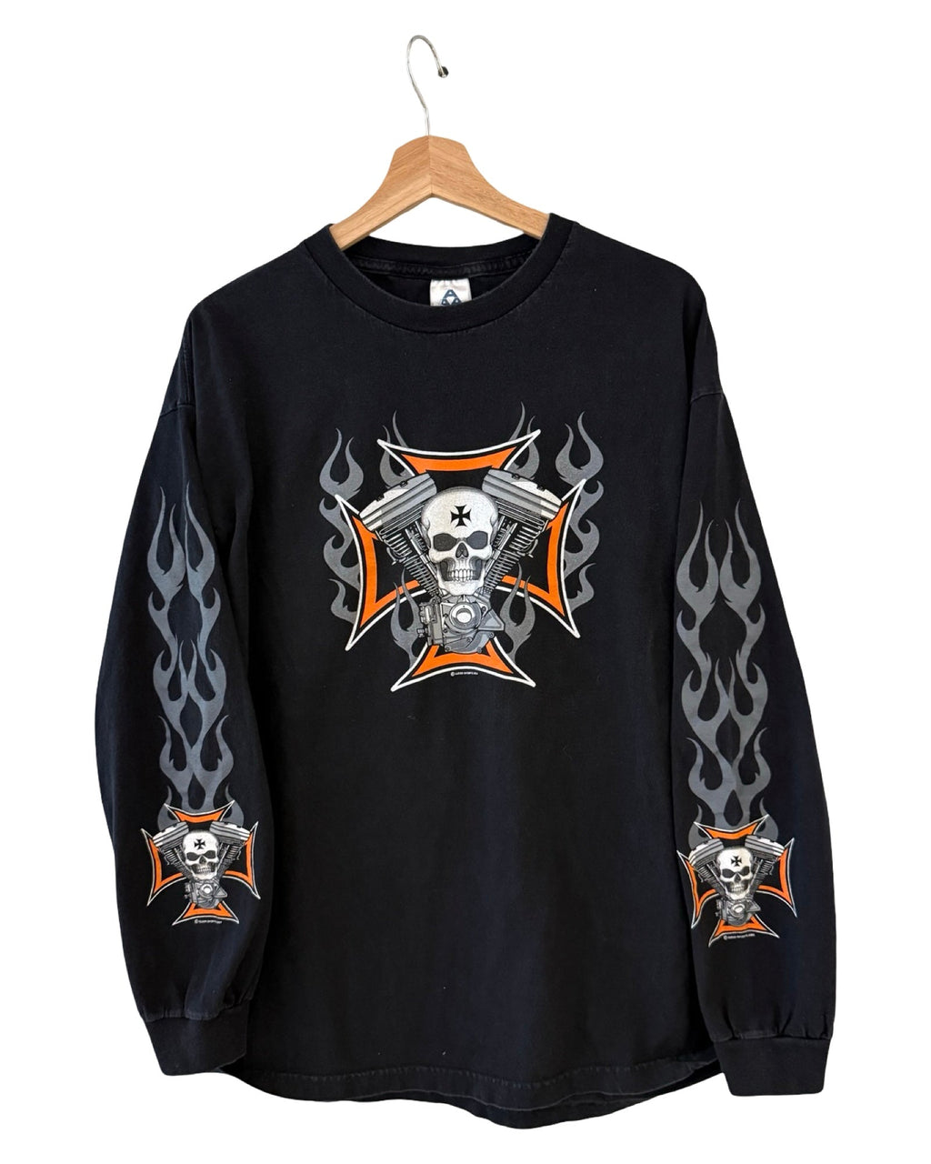 Vintage Alter Ego Motorcycle Long Sleeve Flames Tee product image 1