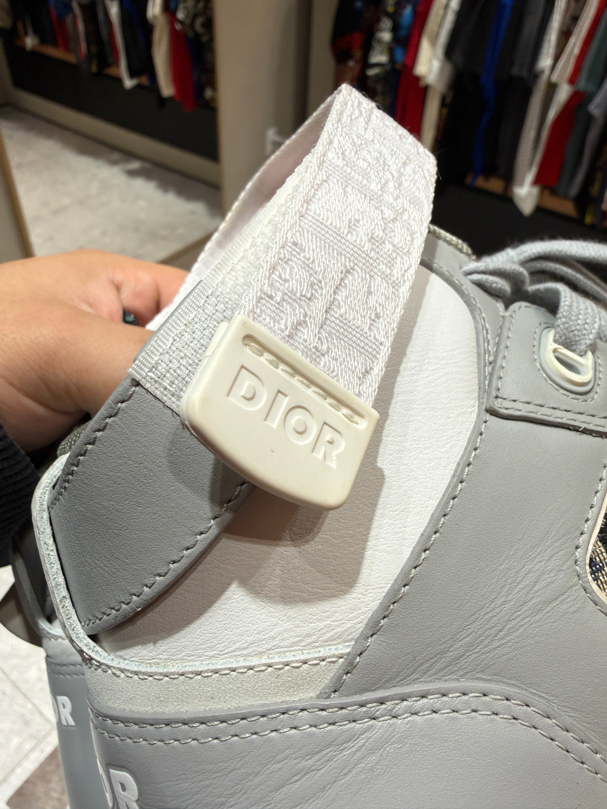 US 9 Dior B27 High Oblique Grey Sneakers
