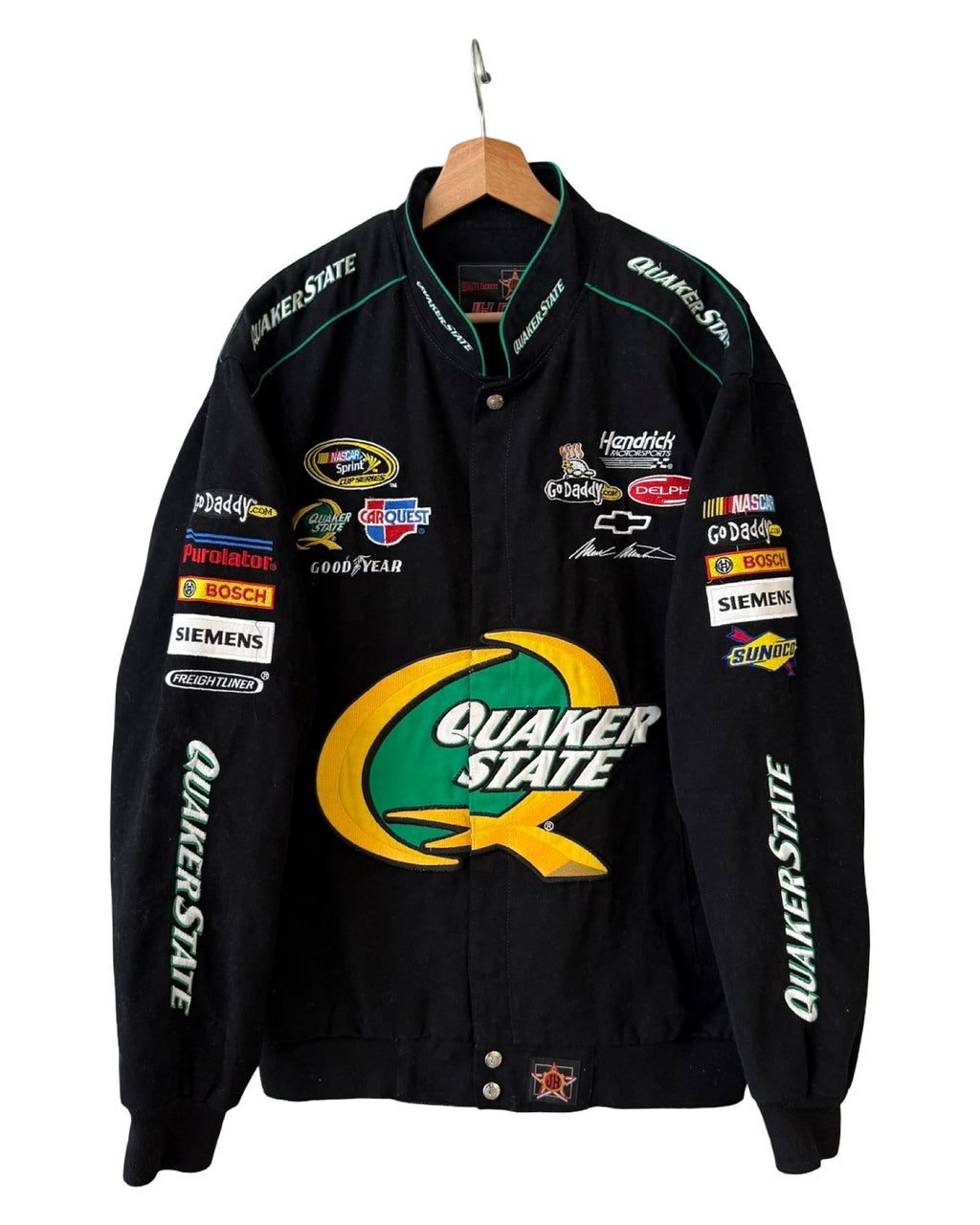 Vintage 90s Nascar Jeff Hamilton Quaker State Racing Jacket product image 1