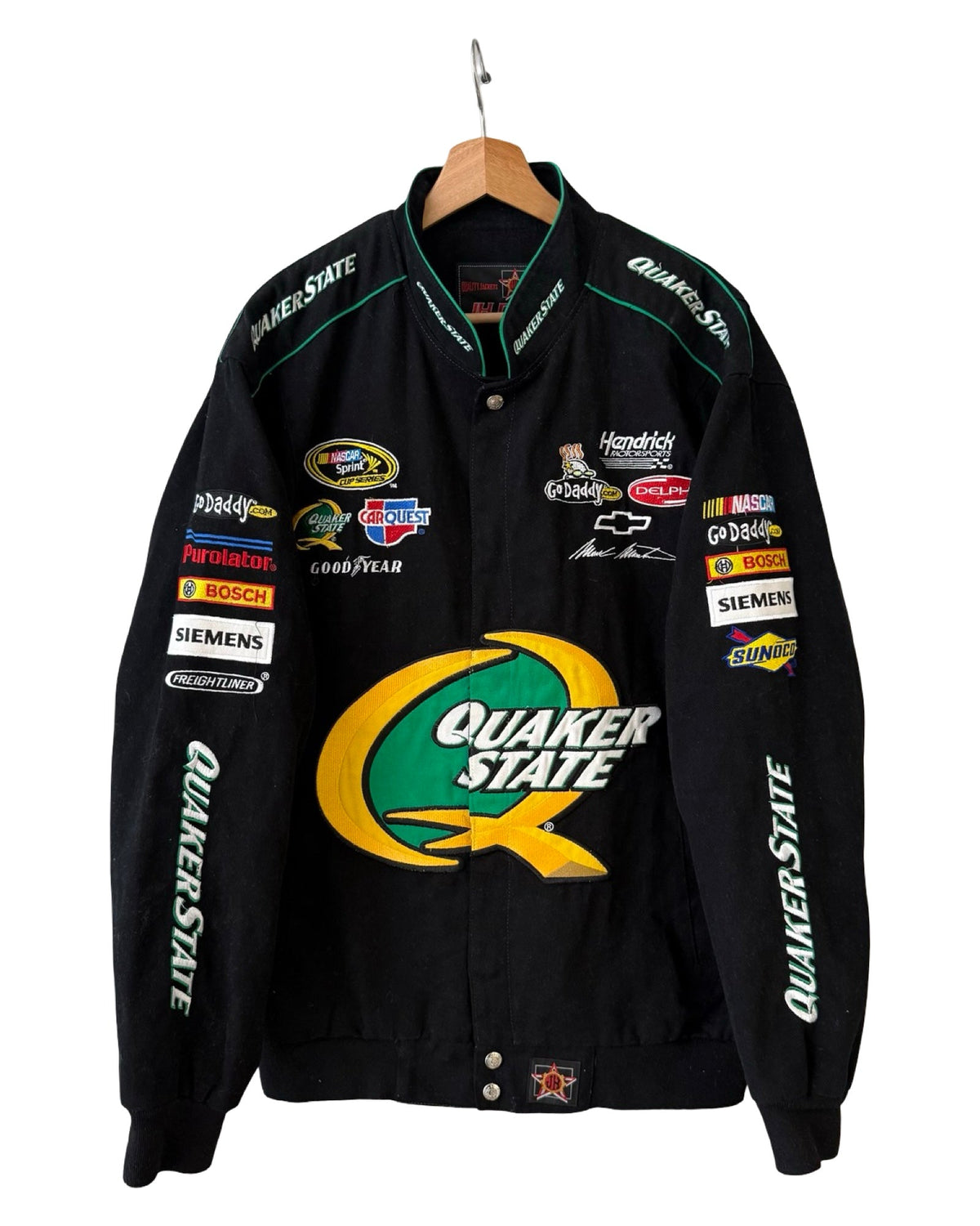 Vintage 90s Nascar Jeff Hamilton Quaker State Racing Jacket product image 1