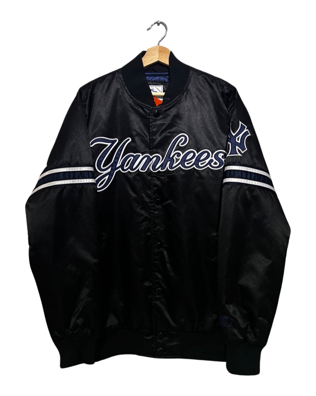 Vintage 90s New York Yankees Starter Black Bomber Jacket product image 1