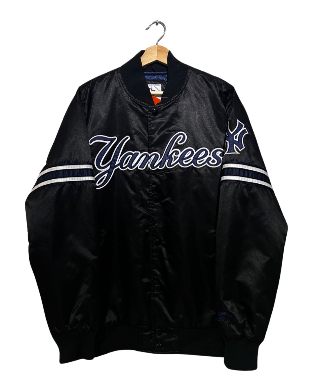Vintage 90s New York Yankees Starter Black Bomber Jacket product image 1
