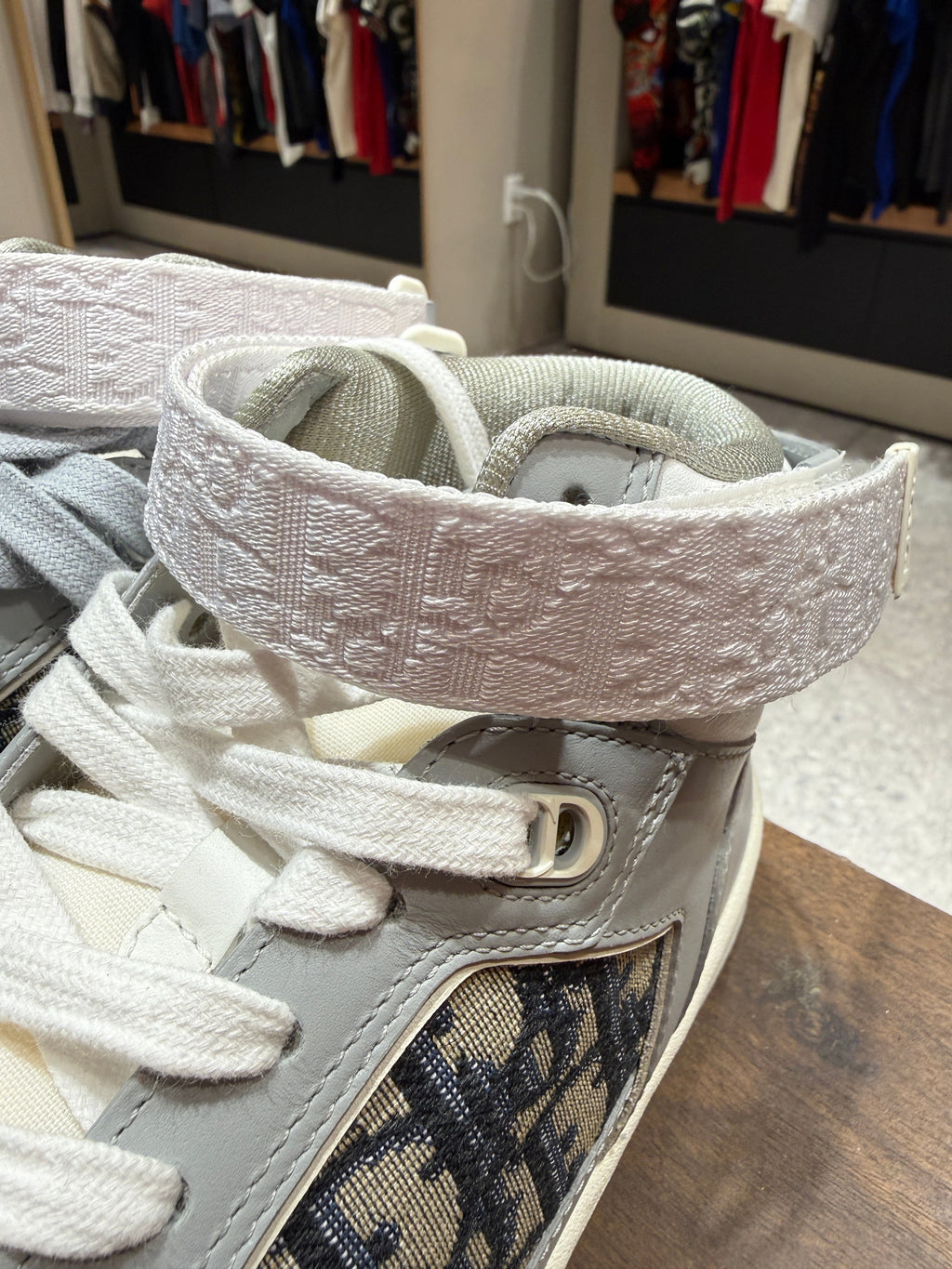 US 9 Dior B27 High Oblique Grey Sneakers