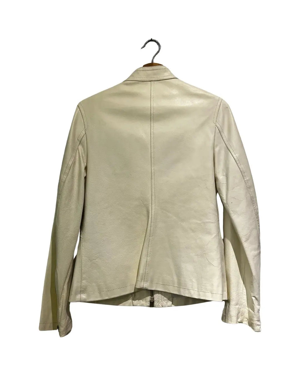 BJ 90s Specchio White Leather Jacket product image 2