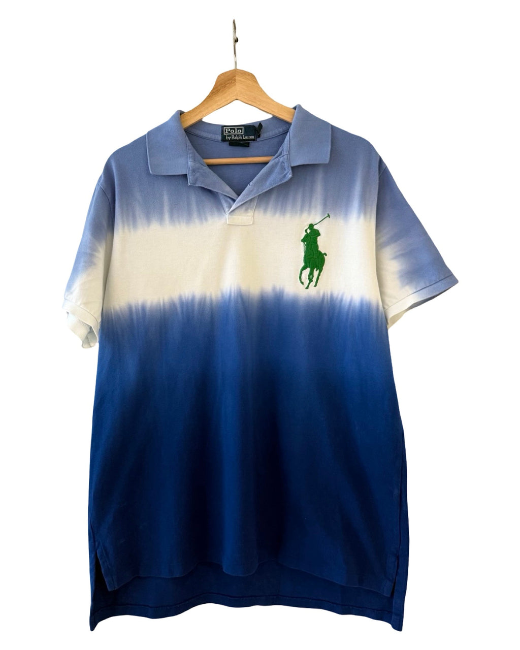 Vintage Polo Ralph Lauren Blue Green Dye Horse Shirt product image 1