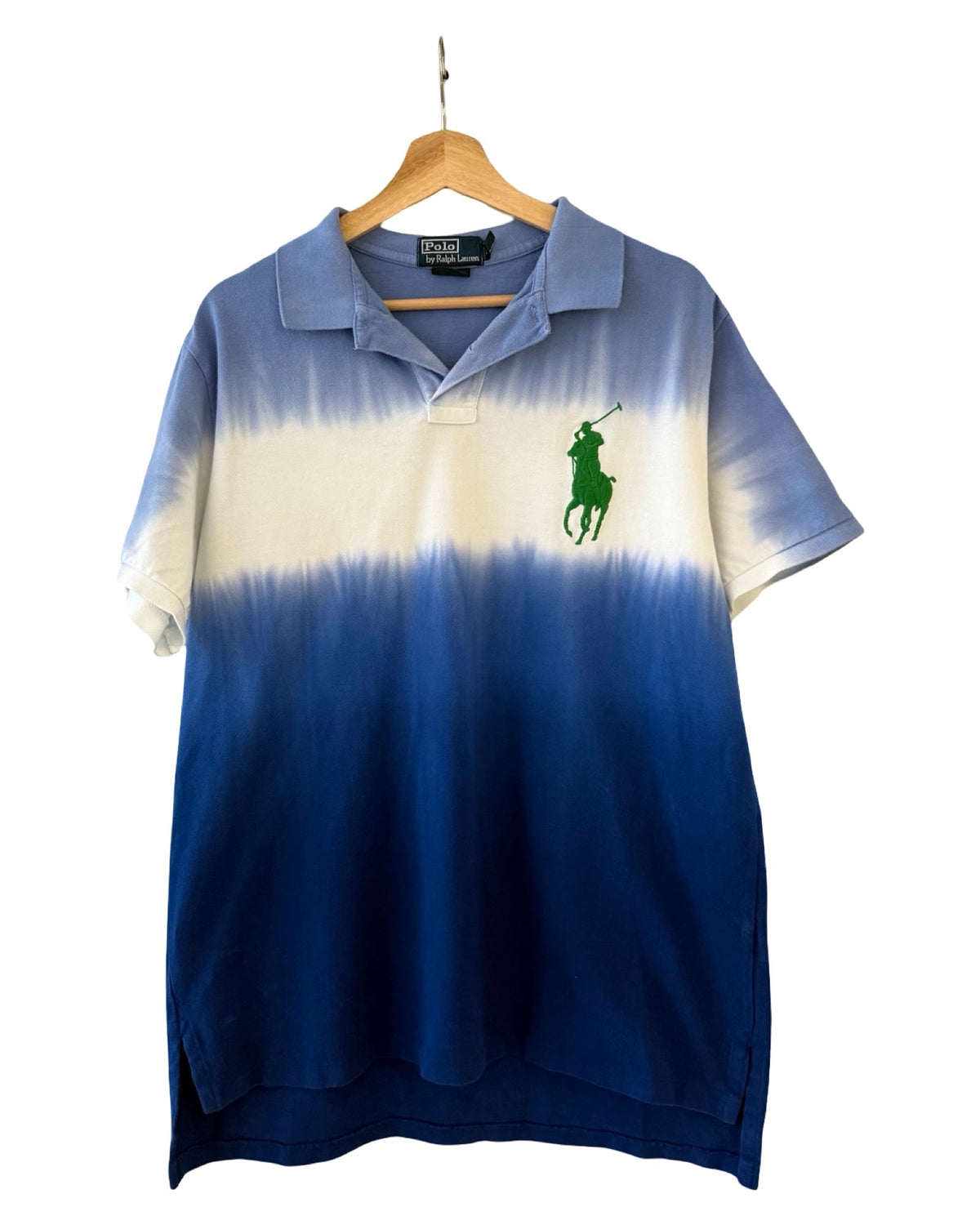 Vintage Polo Ralph Lauren Blue Green Dye Horse Shirt product image 1