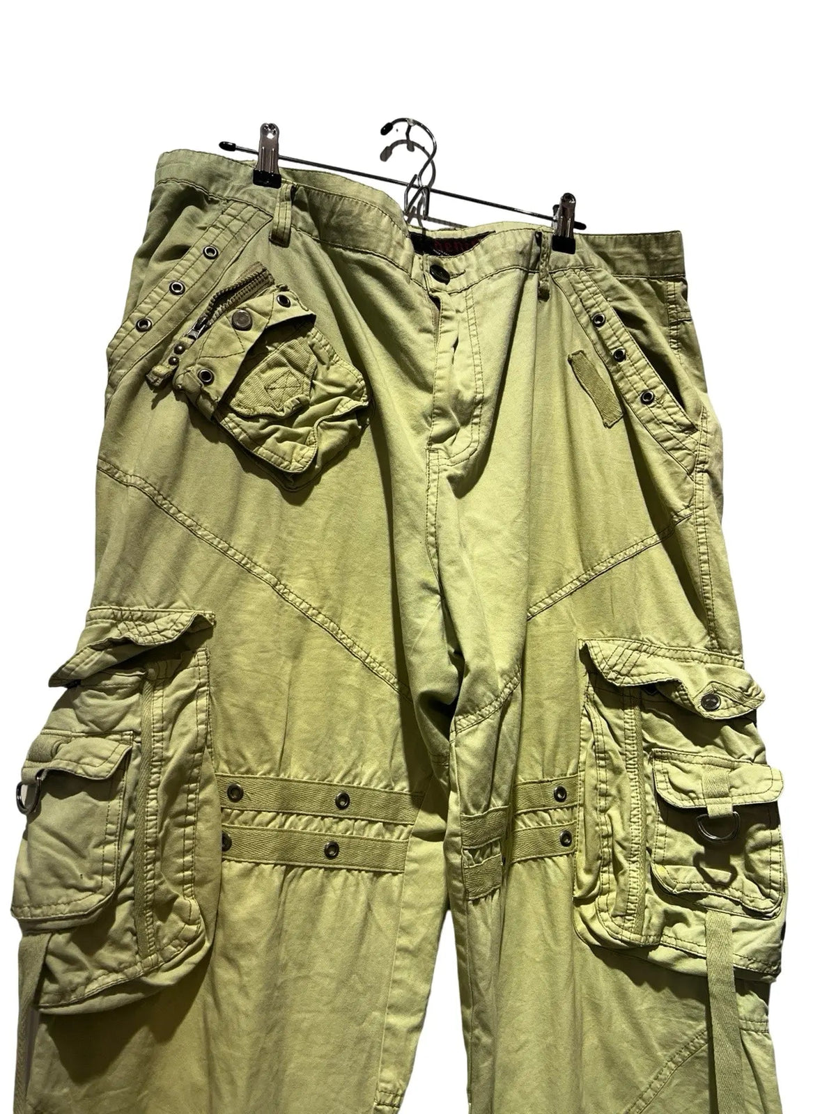 40 x 33 Vintage 90s Washed Green Rave Cargo Pants product image 3