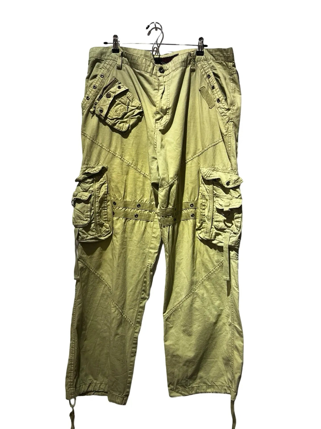 40 x 33 Vintage 90s Washed Green Rave Cargo Pants product image 1