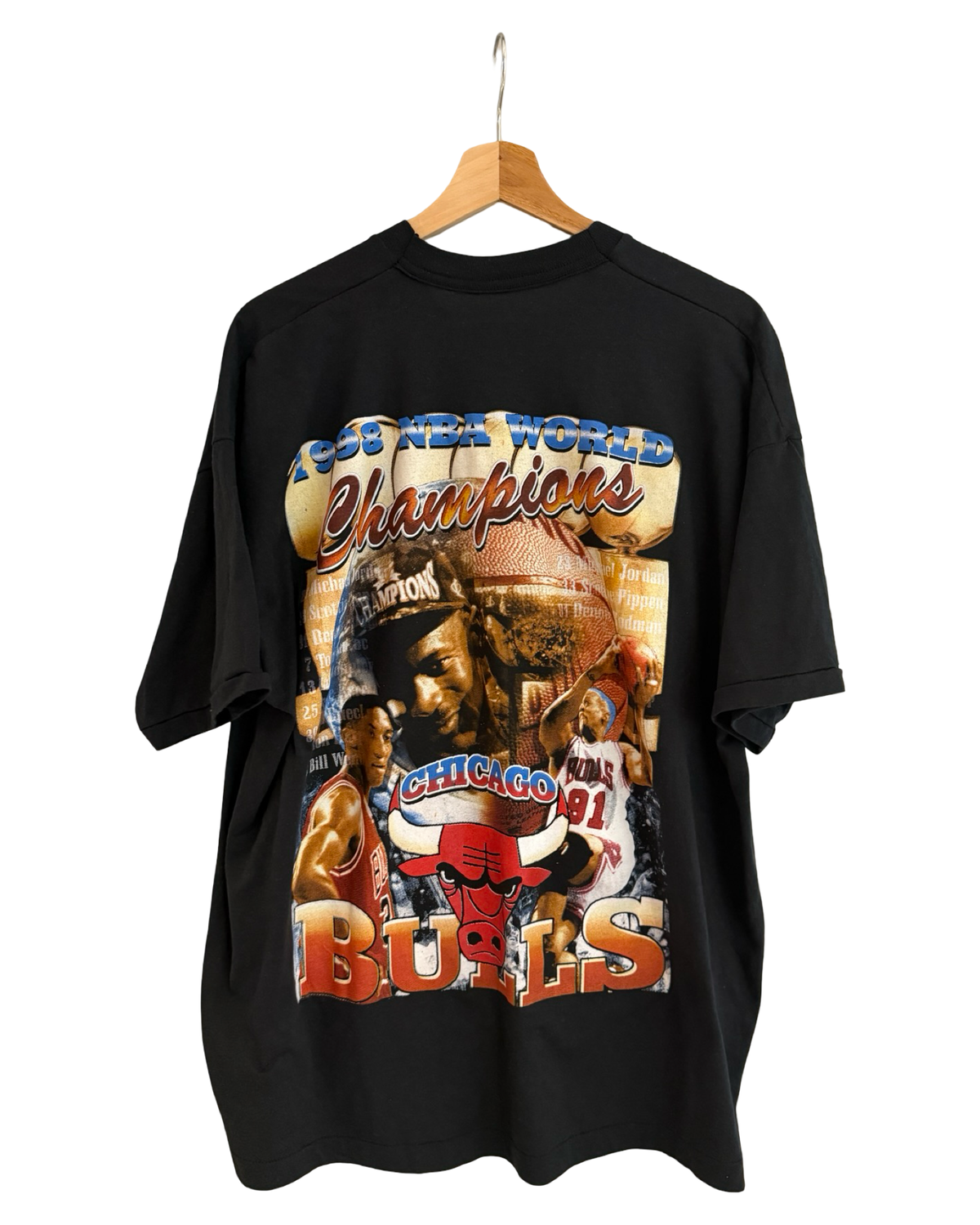 Vintage 1998 Chicago Bulls 6-Rings Champions Rap Tee product image 2