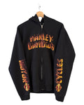Vintage Harley Davidson Flames Zip Up Hoodie product image 1