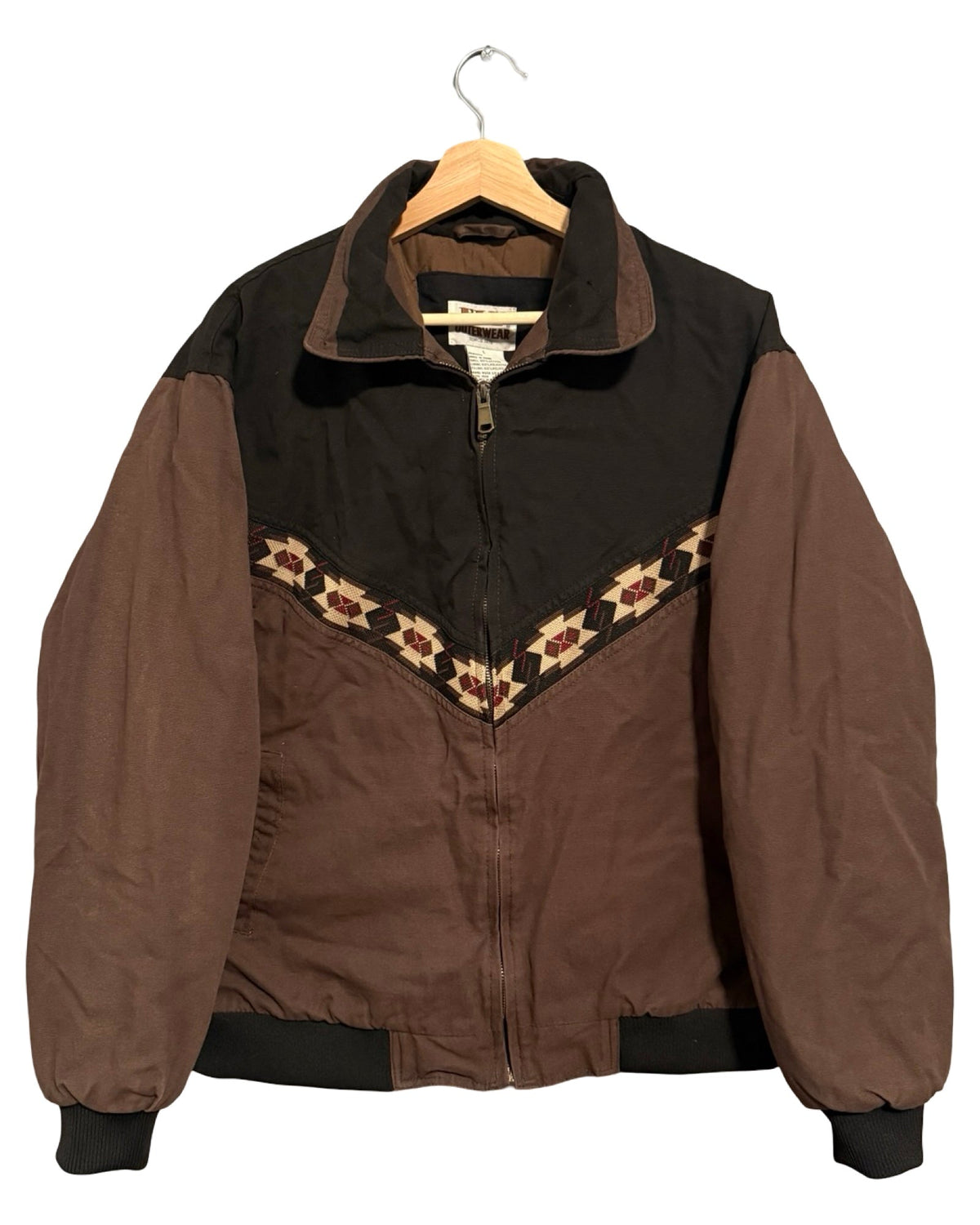 Vintage 90s Brown Aztec Puffer Jacket product image 1