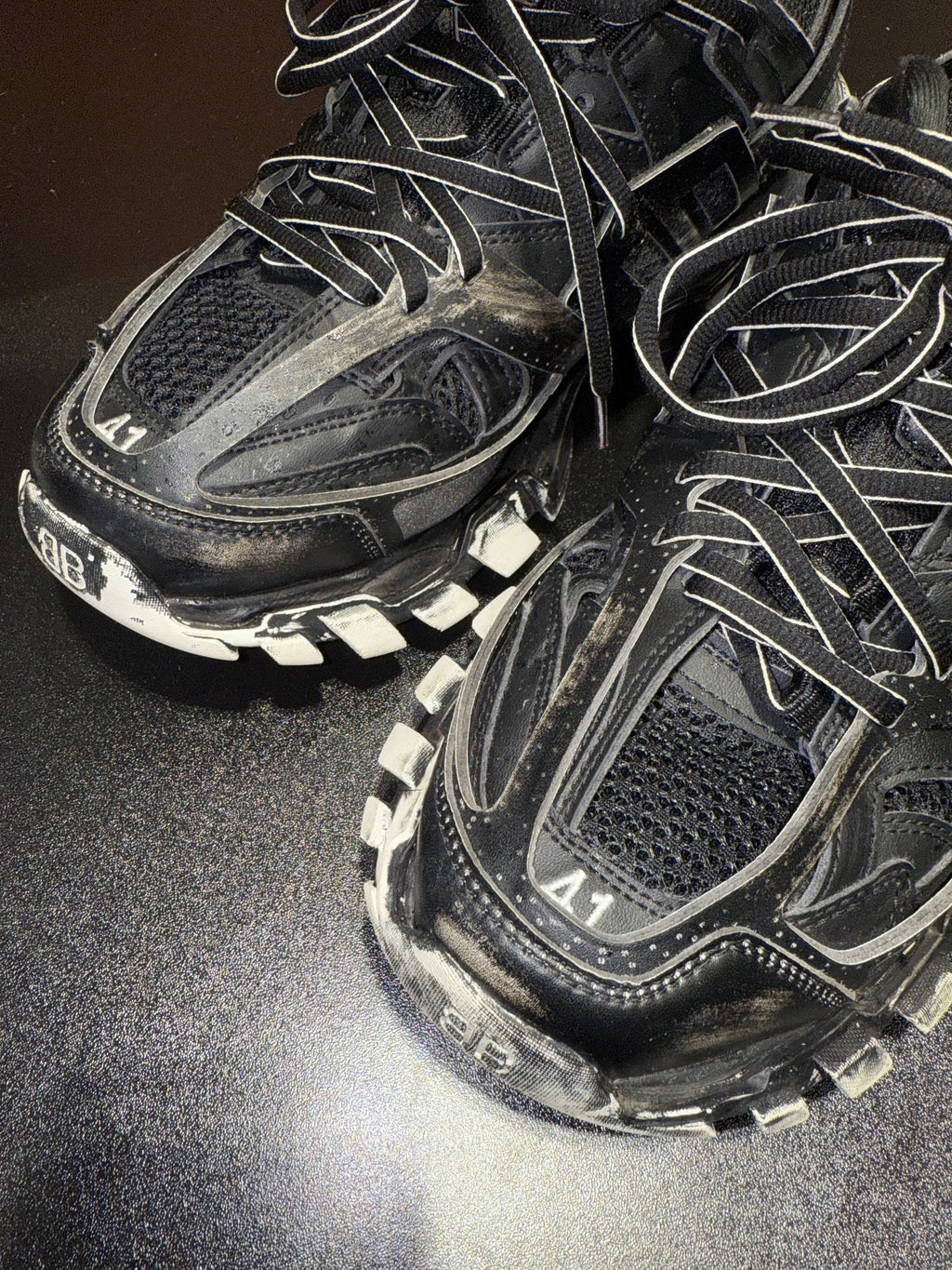 Balenciaga Faded Black Track Runner Size 8
