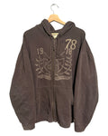 Vintage y2k American Rag Brown Zip Up Hoodie product image 1