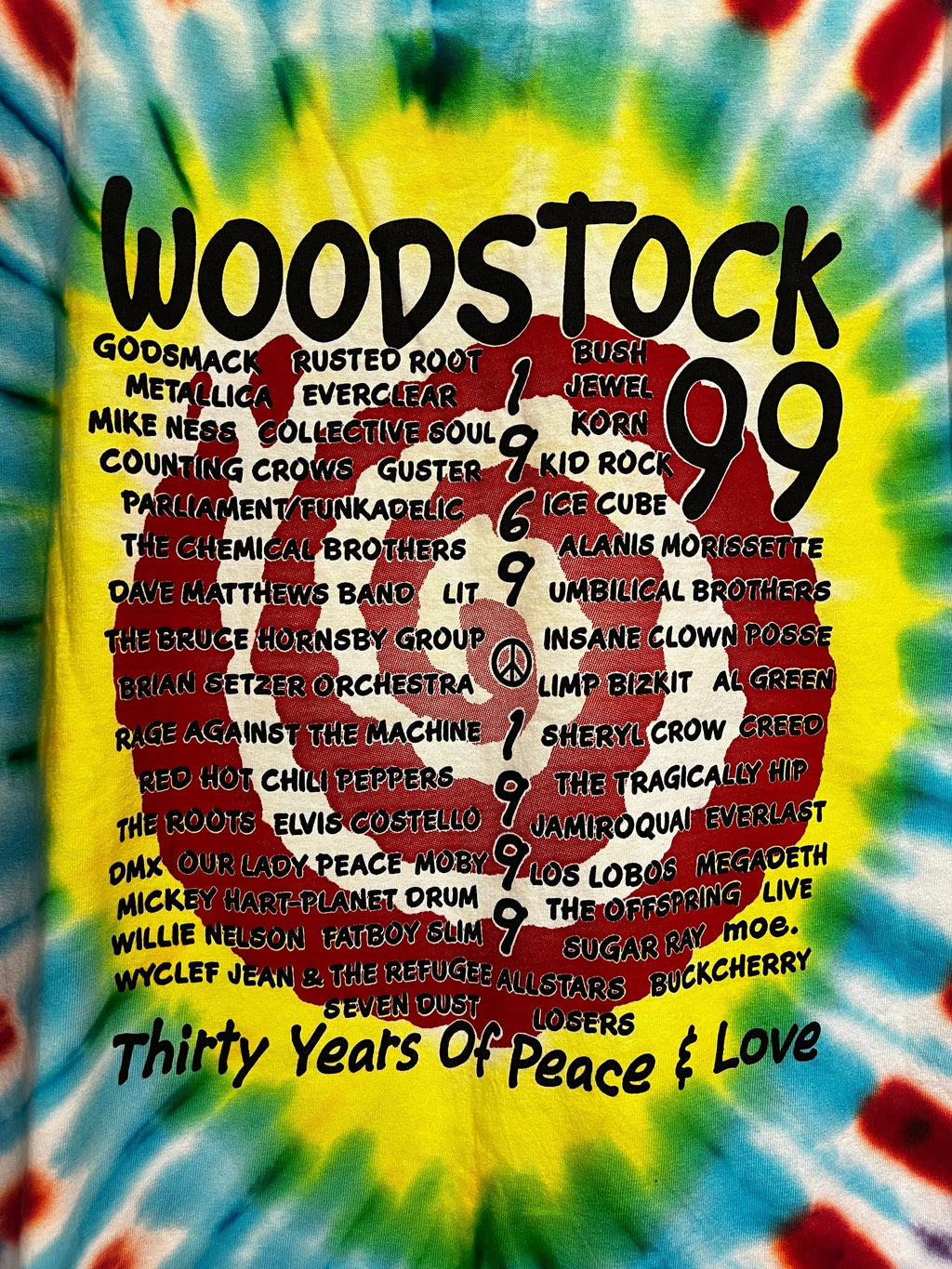 Vintage 1999 Woodstock Festival Line Up Tee product image 3