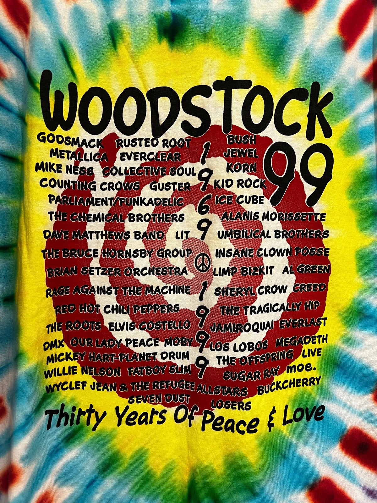 Vintage 1999 Woodstock Festival Line Up Tee product image 3