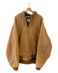Vintage Carhartt Tan Flannel Lined Hooded Jacket product image 1