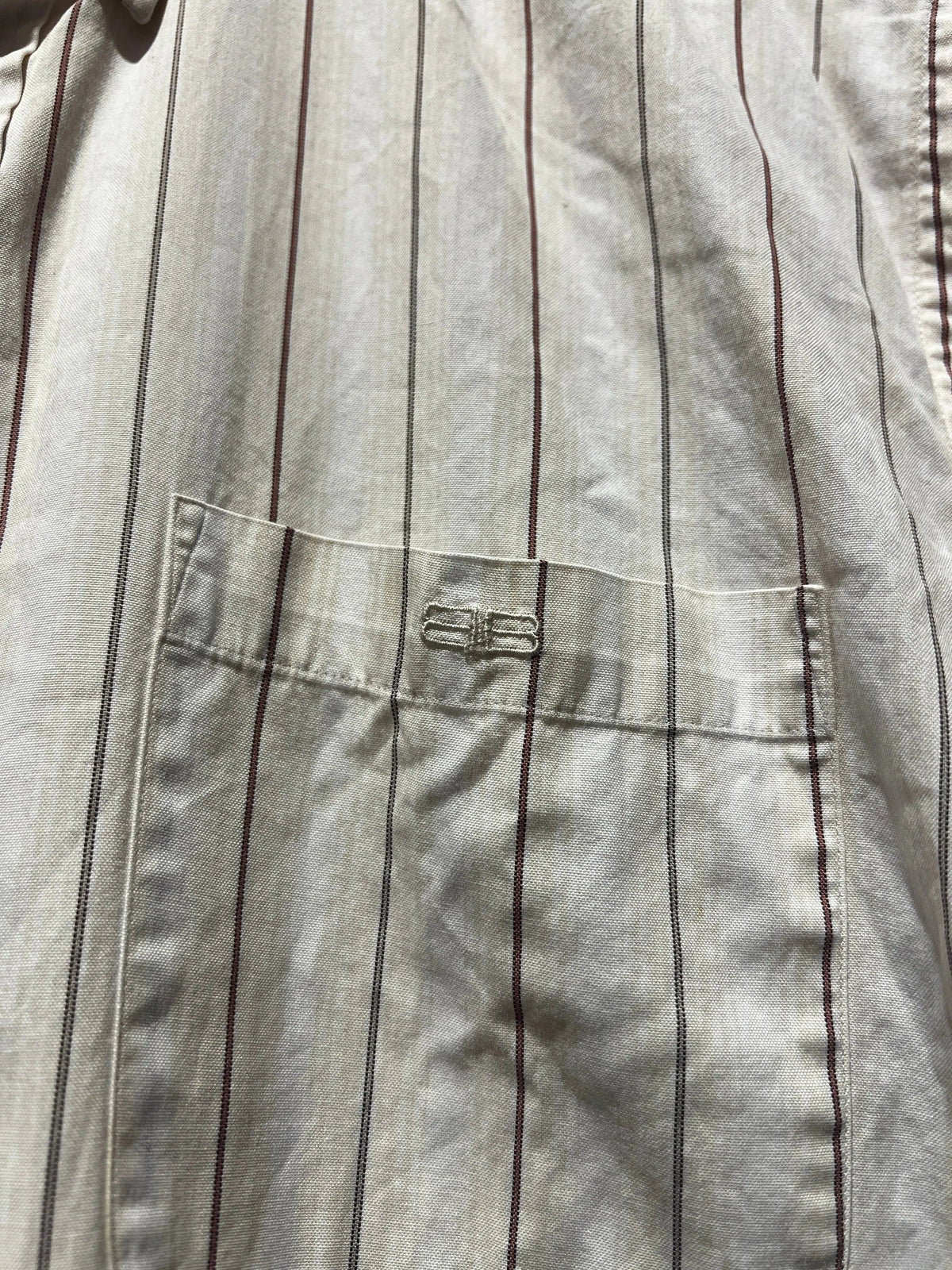 Archive 90s Balenciaga Striped Short Sleeve Logo Shirt product image 4