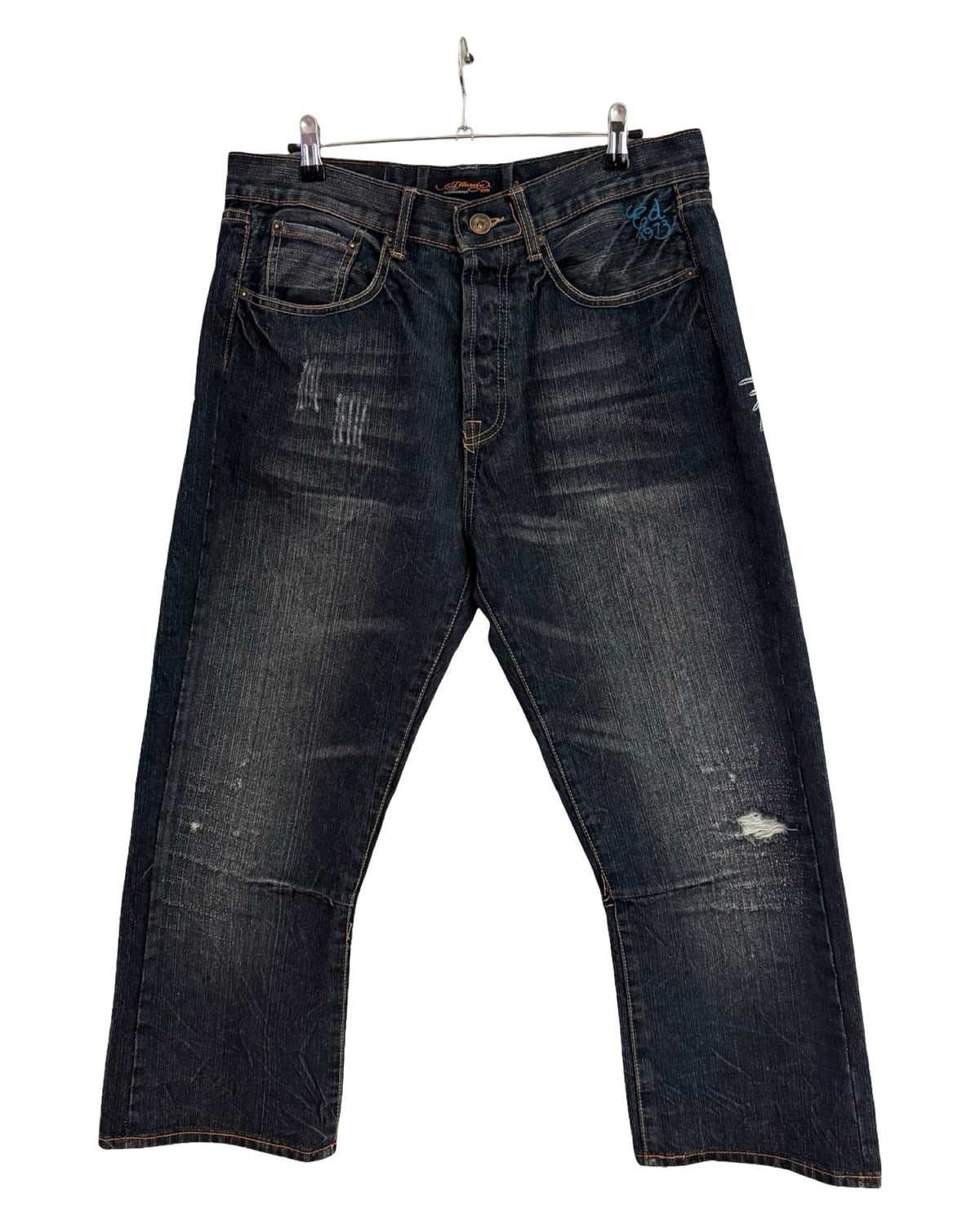34 x 26 Y2K Ed Hardy Tiger Embroidered Jeans