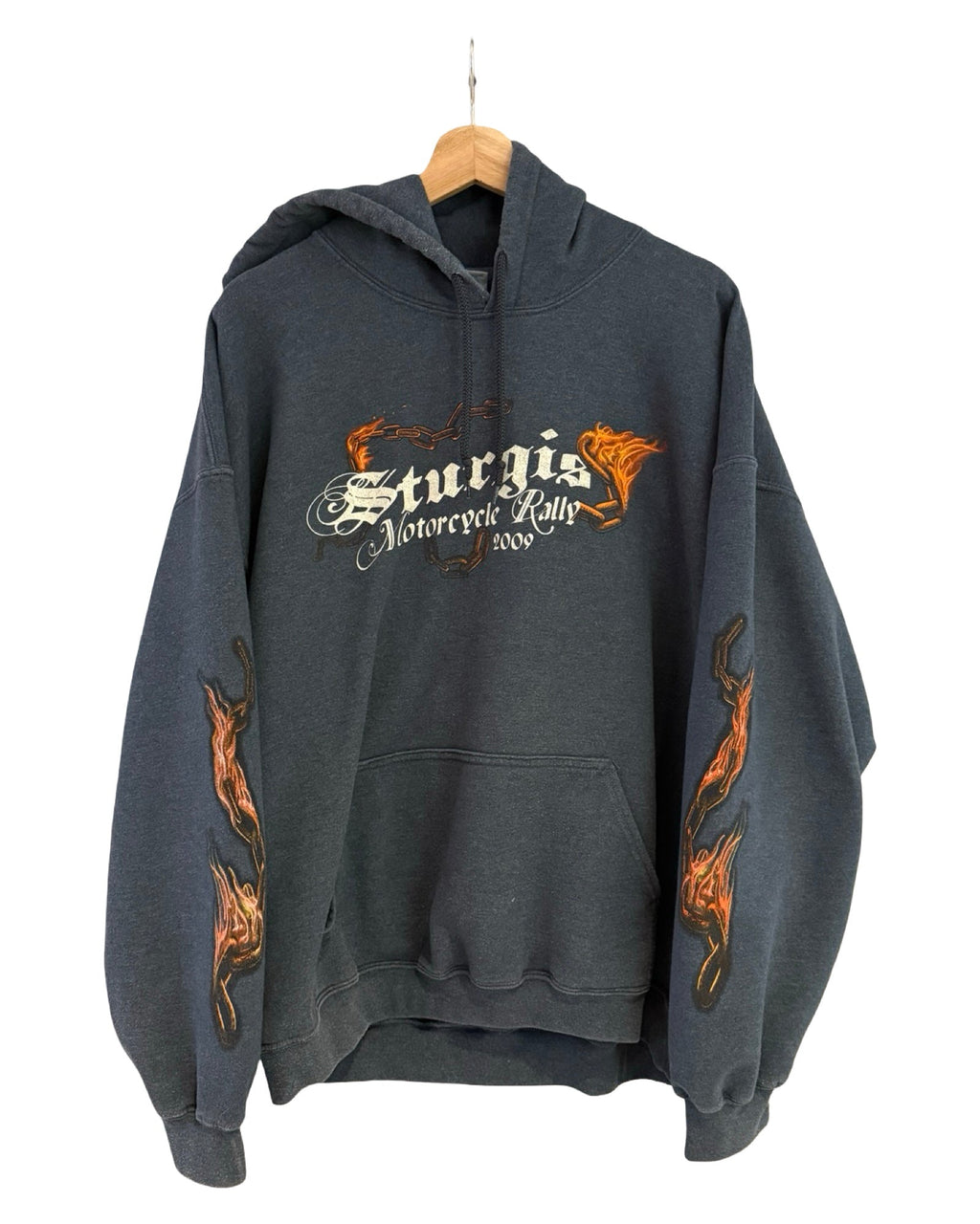 Vintage 2009 Sturgis Motorcycle Flames Hoodie product image 2
