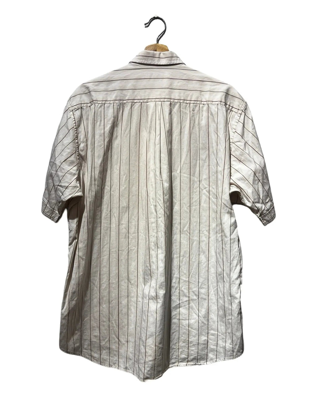 Archive 90s Balenciaga Striped Short Sleeve Logo Shirt product image 2