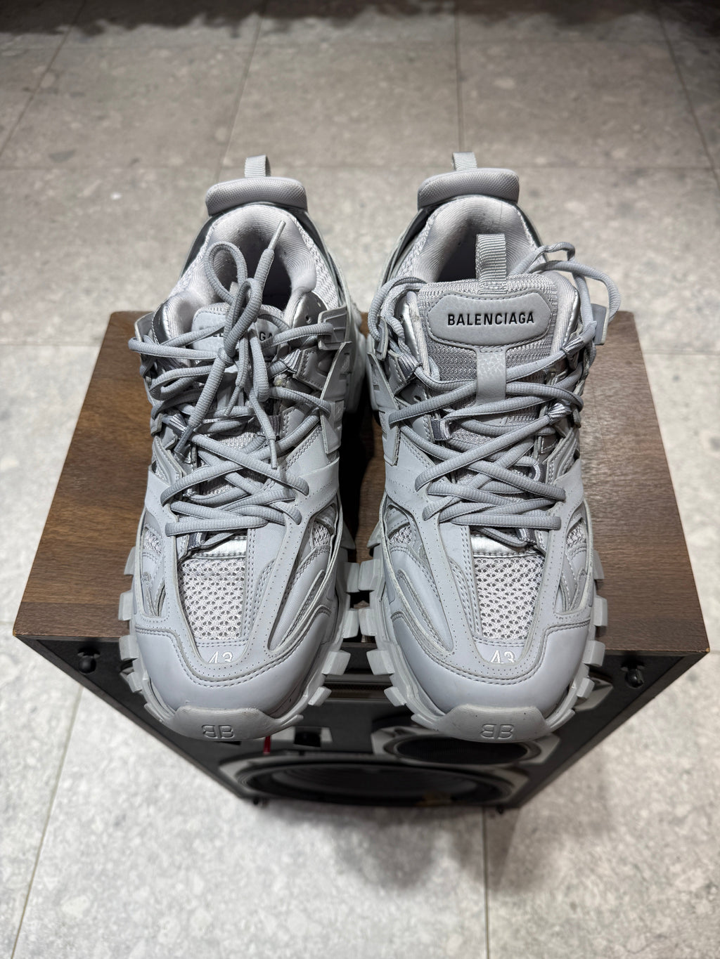 Balenciaga Medium Grey Track Runners Size 10