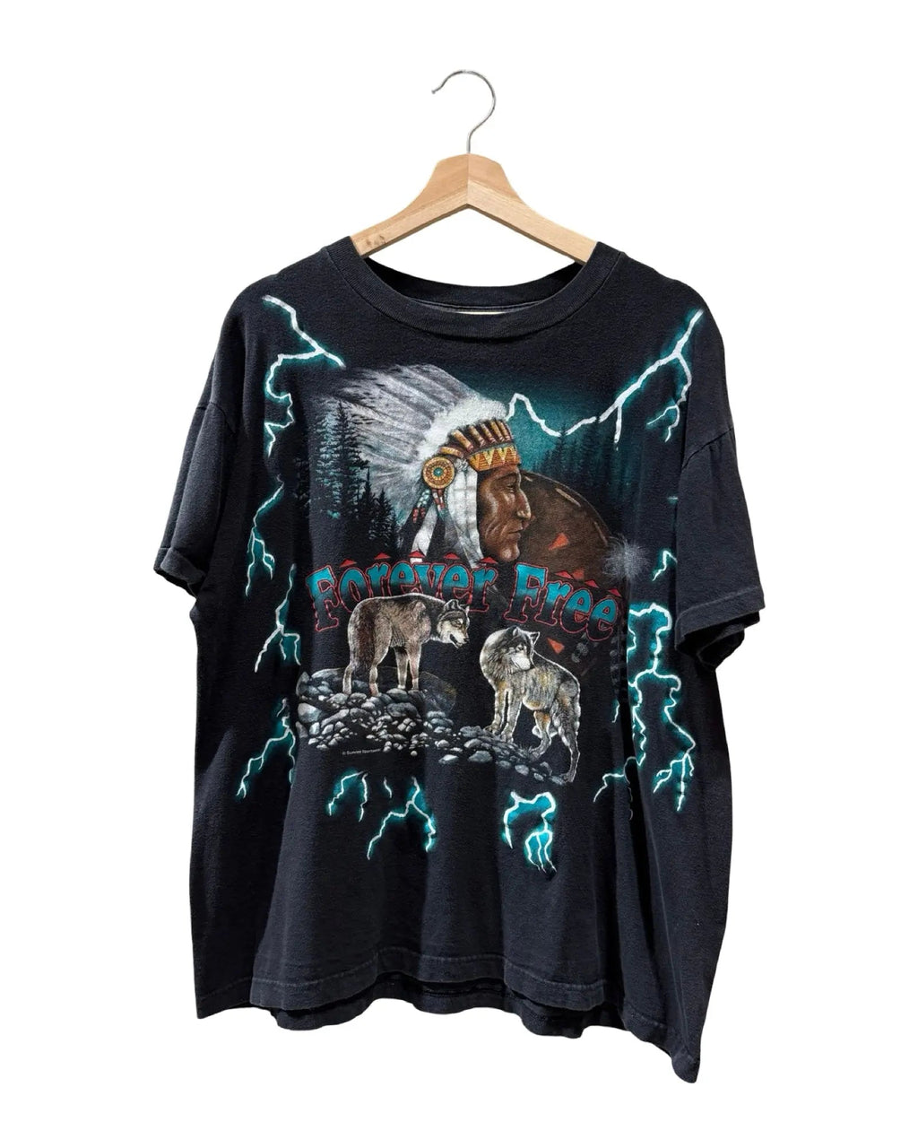 Vintage 90s American Thunder Forever Free AOP Tee product image 1
