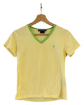 Womens Vintage Ralph Lauren Sport Yellow Green V Neck Tee product image 1