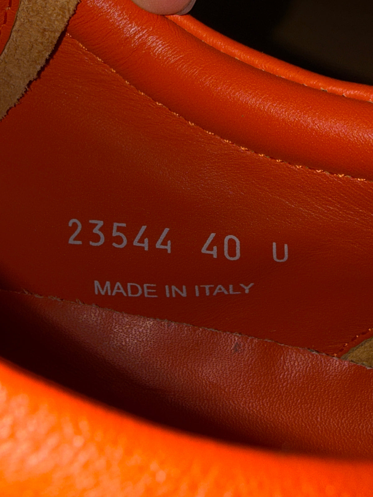 Size 7 / AW22 Rick Owens Suede Orange Strobe Vans