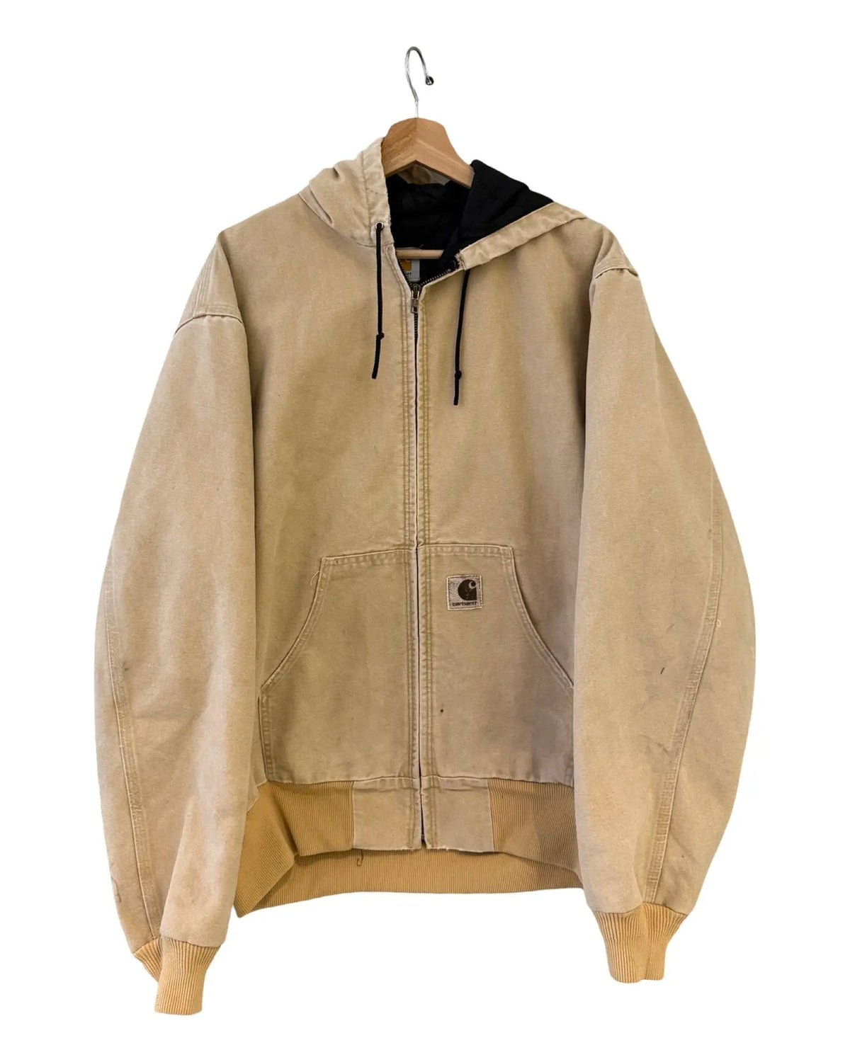 Vintage 90s Carhartt Faded Tan Hooded Jacket product image 1