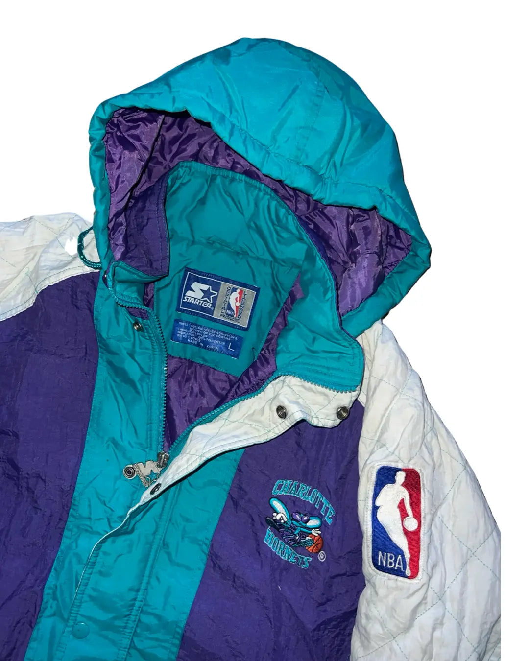 Vintage 90s Charlotte Hornets Starter Jacket product image 3