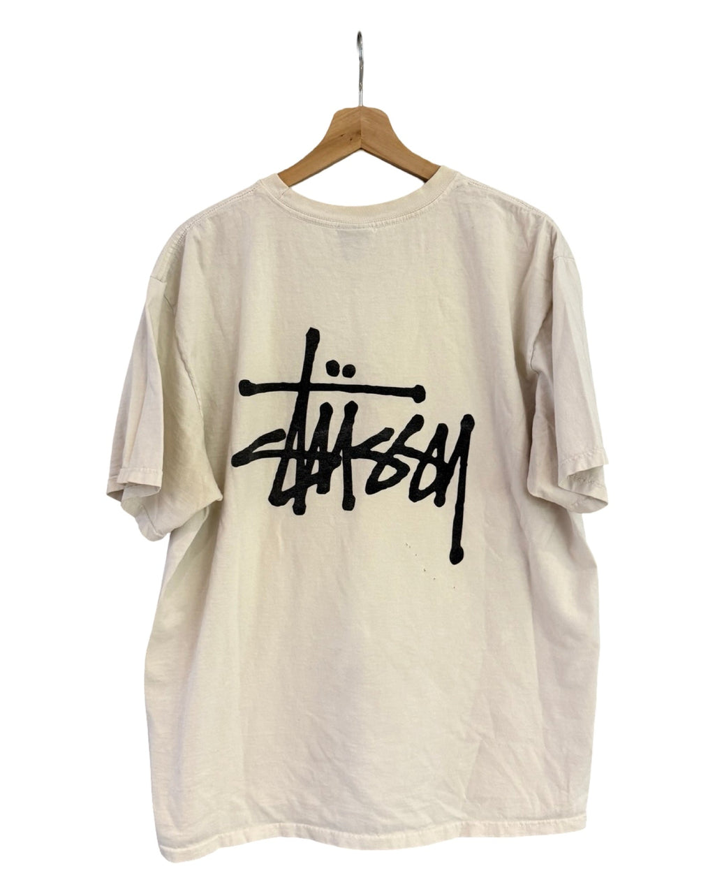 Vintage Stussy Light Tan Logo Tee product image 1